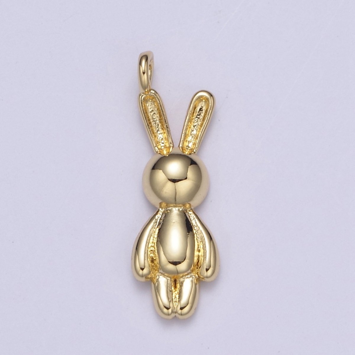 Gold Filled small balloon rabbit Charm Tiny bunny pendant for Kids Jewelry Necklace Bracelet Earring Supply N-664 N-665 - DLUXCA