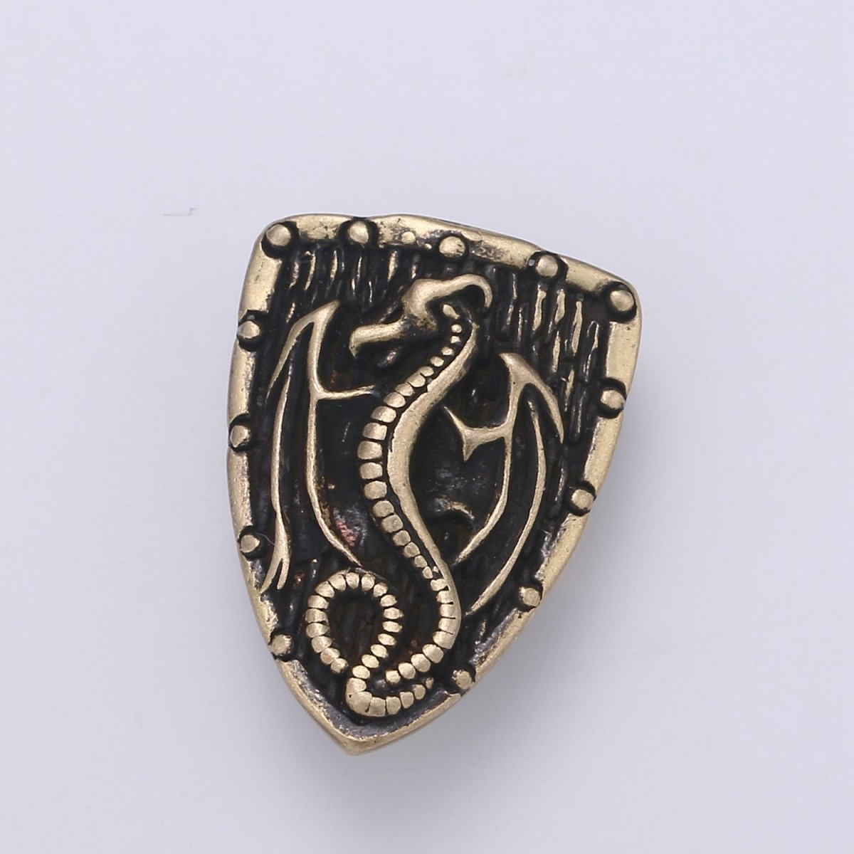 Gold Filled Snake Sword Shield Beads D-810-D-812 - DLUXCA