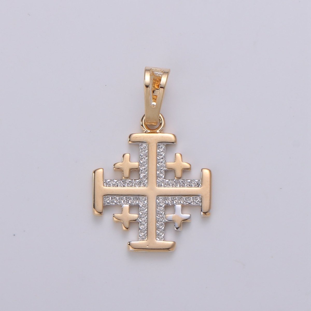Gold Filled Square Cross Pendants J-109 - DLUXCA