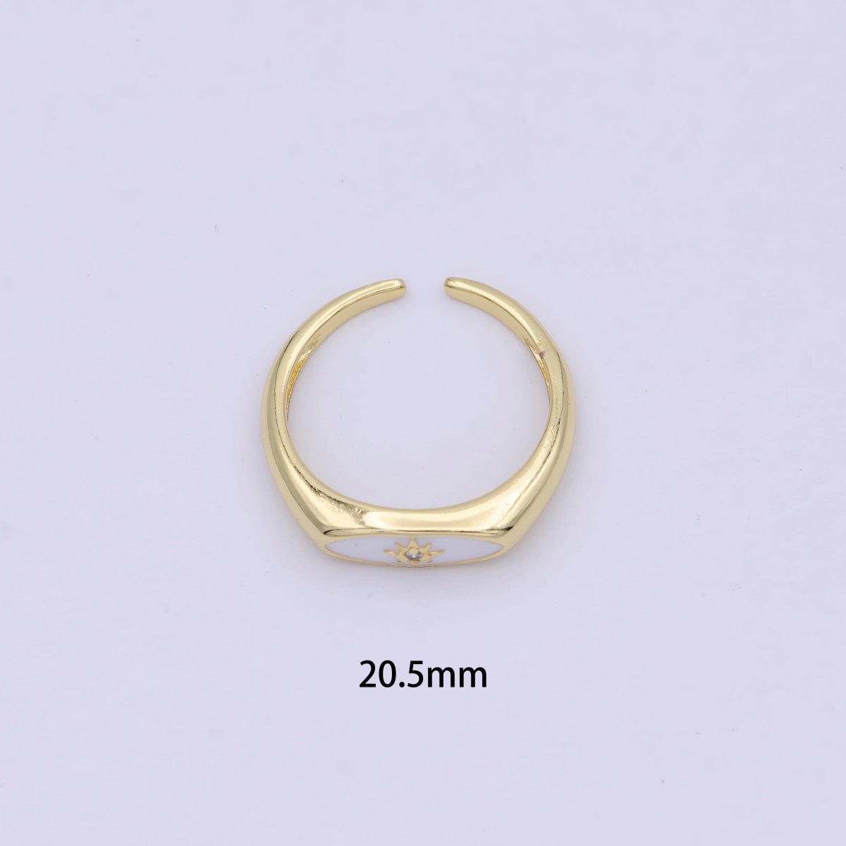 Gold Filled Star Signet Gold • Ring Dainty Band Minimalist • Open Adjustable Ring Stackable Simple Minimalistic S-379 ~ S-381 - DLUXCA