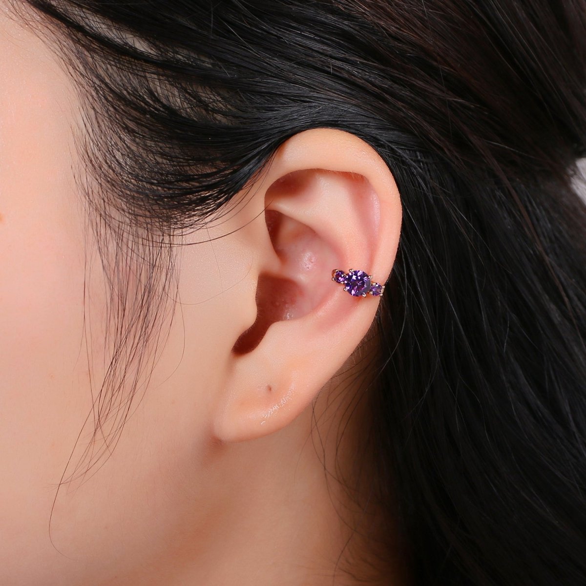 Gold Filled Stone Earcuffs - AI-089, AI-090 - DLUXCA