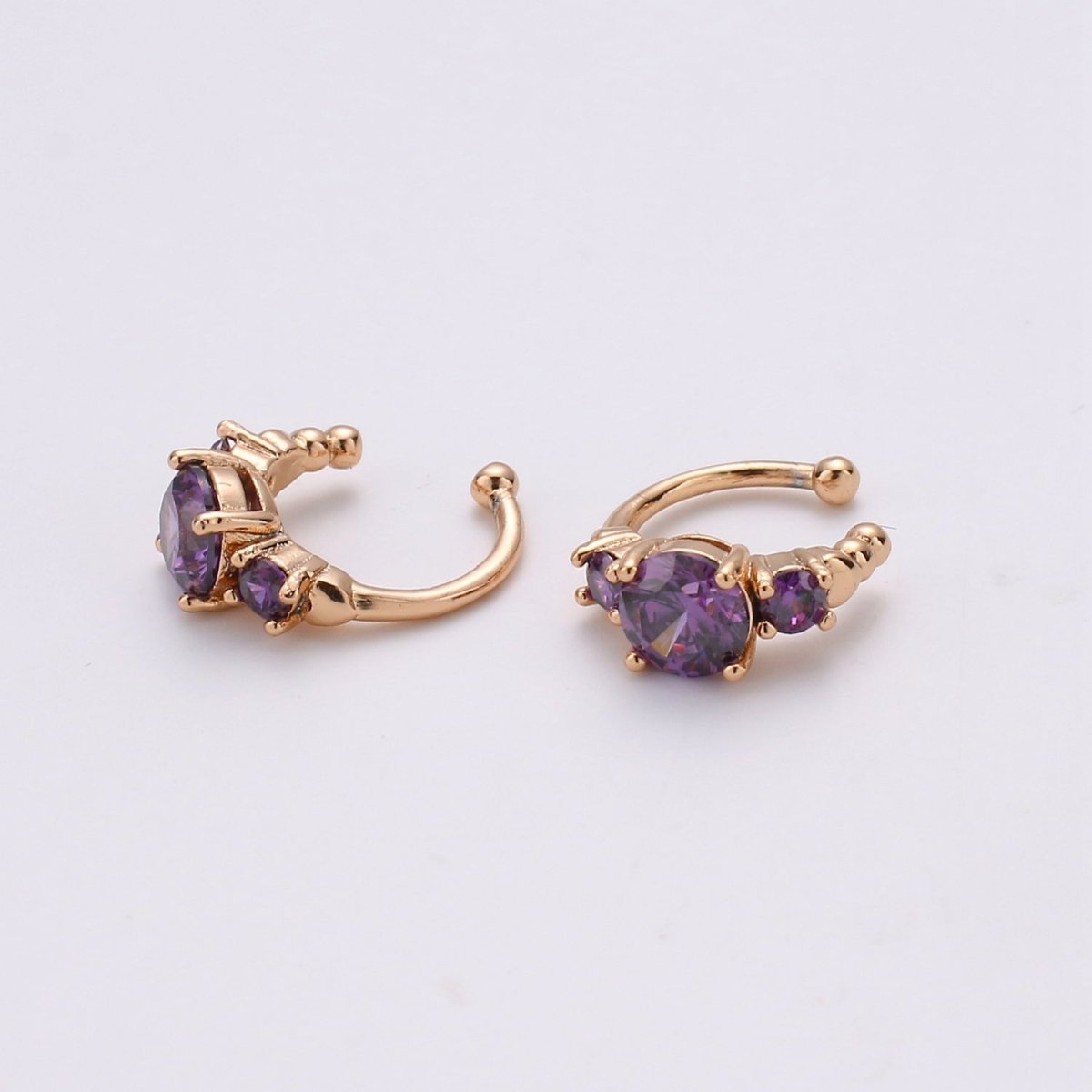 Gold Filled Stone Earcuffs - AI-089, AI-090 - DLUXCA