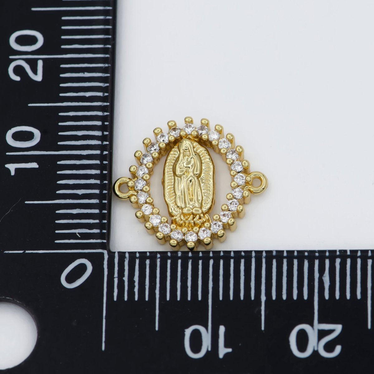 Gold Filled Virgin Mary Charm Connectors Link Connector for Bracelet Necklace F-829 - DLUXCA