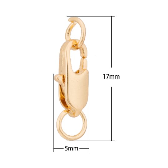 Gold Hook End Clasp, Bracelet End Cap, Tips, Beading Clasp, Bracelet Supplies, Necklace Clasp, Bracelet Finding for Jewelry Making K-083 - DLUXCA