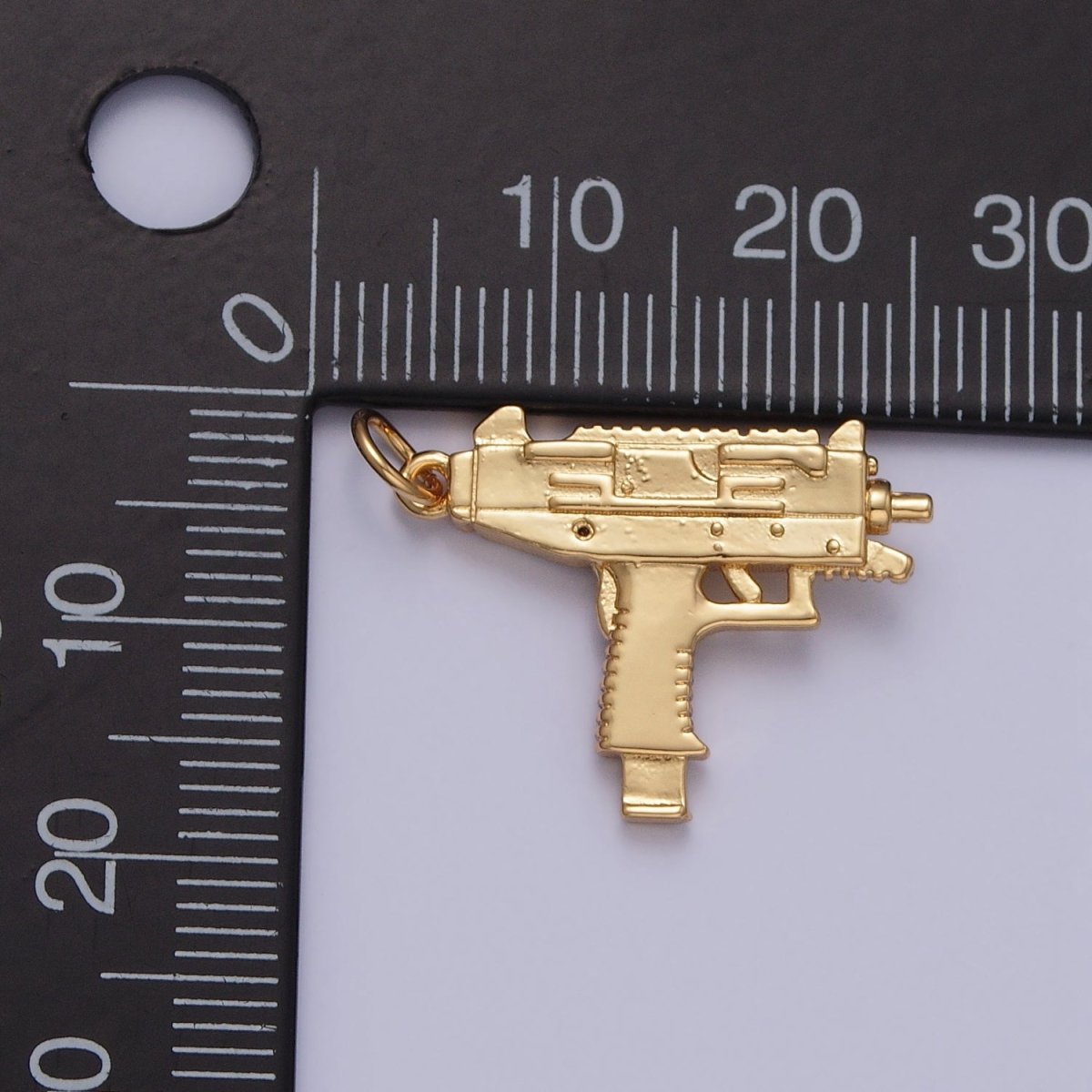 Gold Hot Glue Gun Arts And Craft Tool Charm | X-143 - DLUXCA