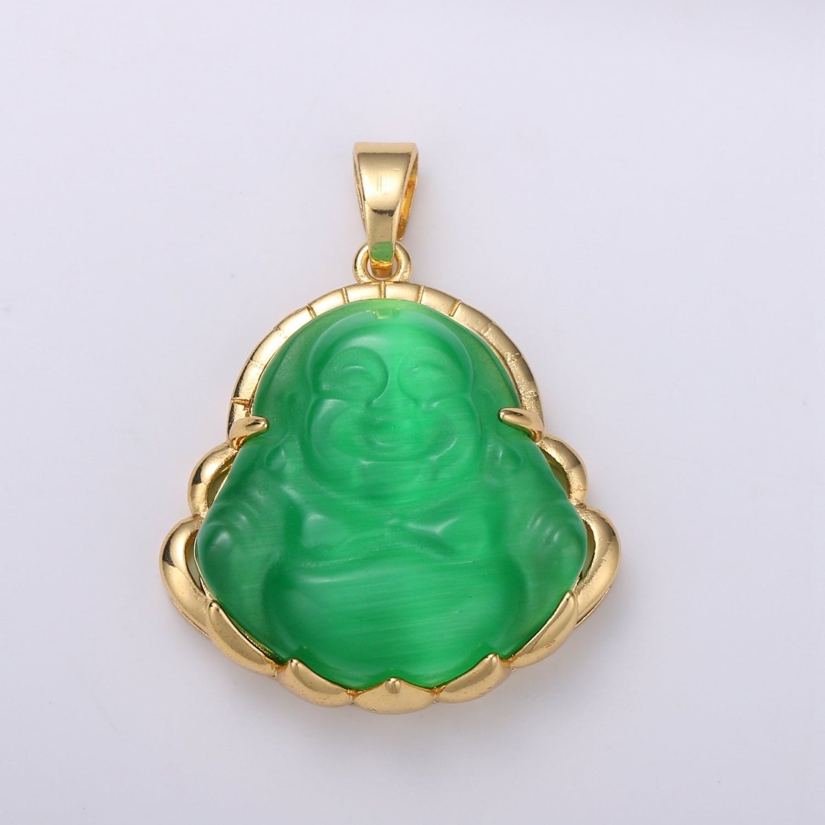 Gold Jade Buddha Pendant Colorful Buddha Jade Gold Filled Pendants O-189 ~ O-202 - DLUXCA