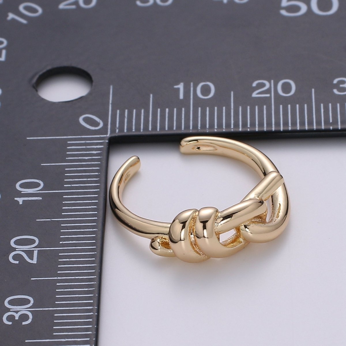Gold Knot Ring, Tie The Knot Ring, Love Knot Ring, Dainty Gold Filled Knot Ring, Twisted Gold Minimalist Ring O-313 - DLUXCA