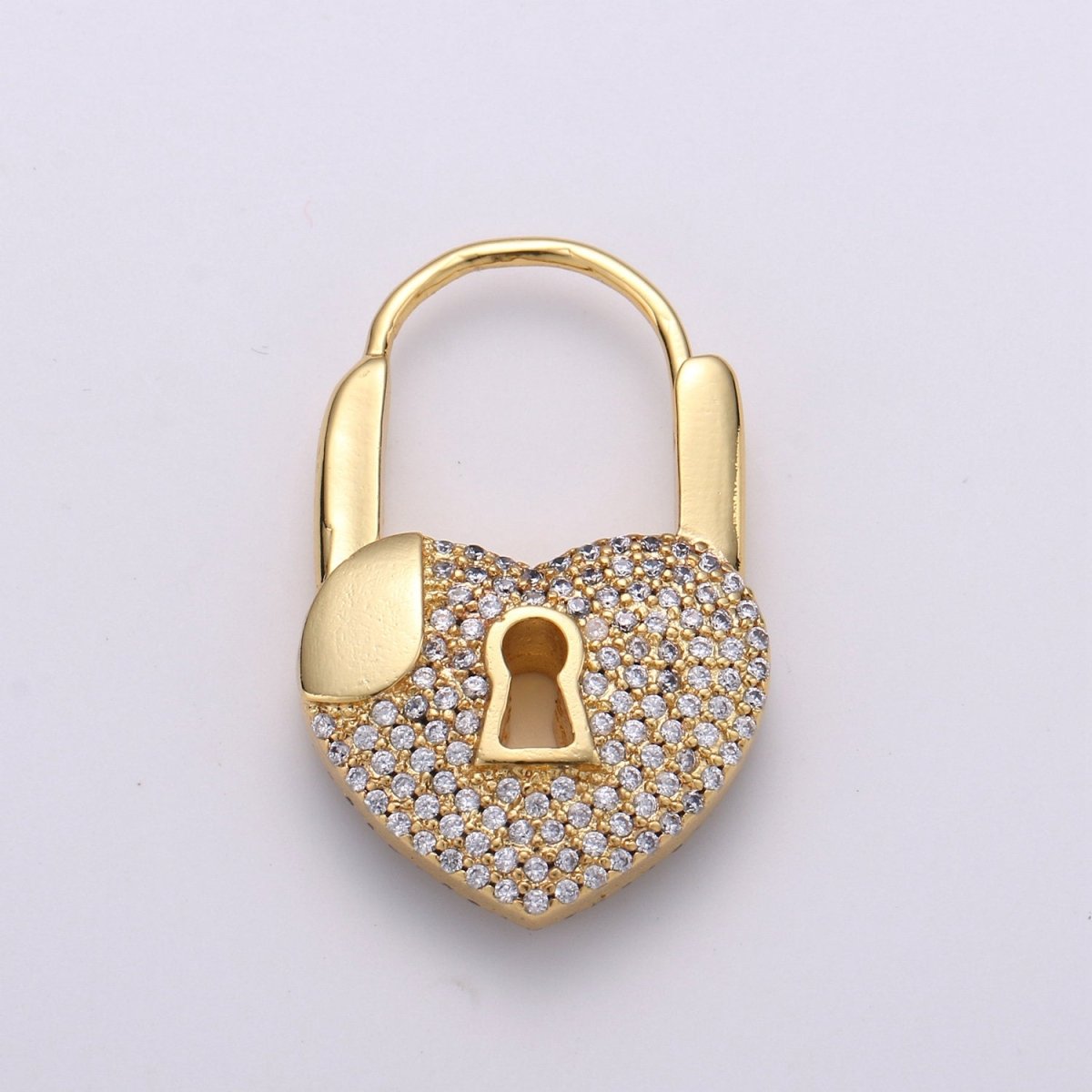 Gold lock hoops, padlock earrings, gold huggies, padlock hoops, gold earrings, Cz gold, pave earrings, cz huggies Micro Pave Lock, K-901 K-902 - DLUXCA