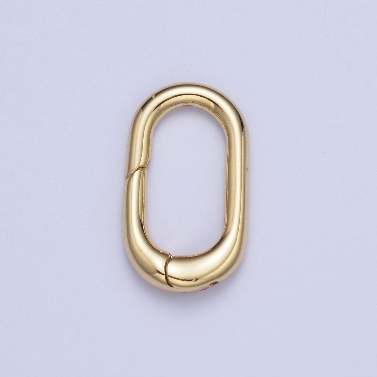 Gold Long Oval Rectangular Spring Gate Ring Findings Closure Supply For Jewelry Making L-916 - DLUXCA