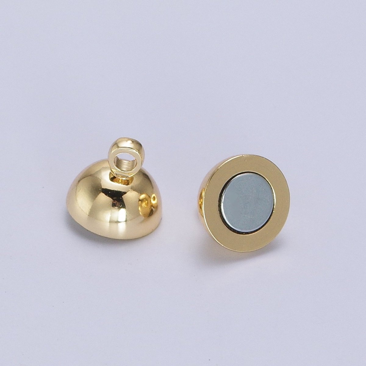 Gold Magnetic Round Ball Connector Clasps Hooks Closure Supply | Z-045 - DLUXCA