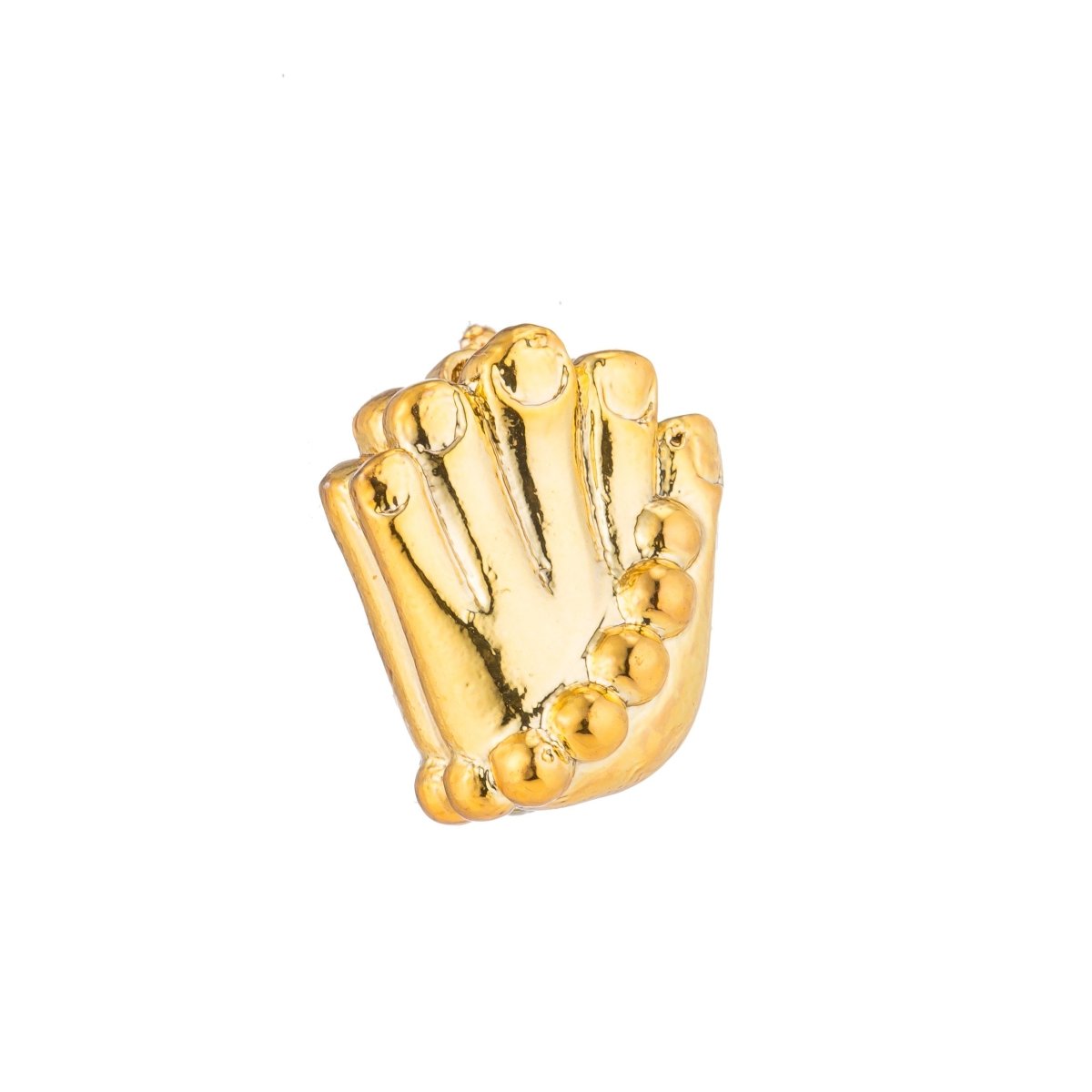 Gold Monk's Hand, Golden Hand, Prayer Bracelet, Buddhist, Buddhism, Religious, Bracelet Charm Bead Finding Connector for Jewelry Making, B-274 - DLUXCA