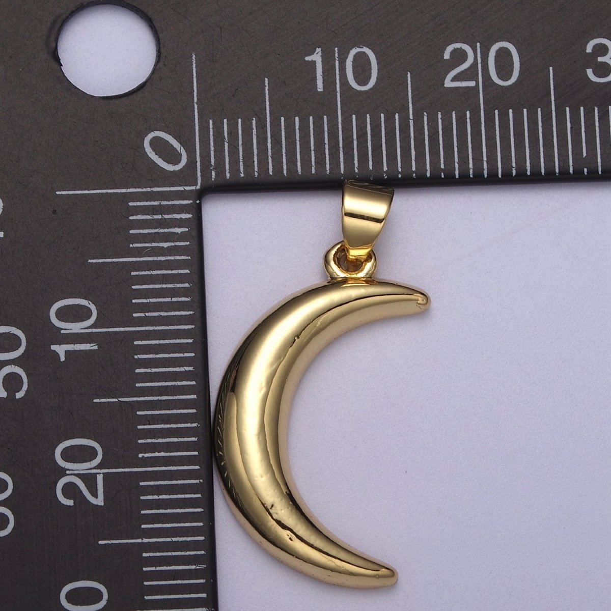 Gold Moon Charm, Dainty Crescent Moon Add a Charm on Necklace or Bracelet, Celestial Jewelry, Light Pendant H-170 - DLUXCA