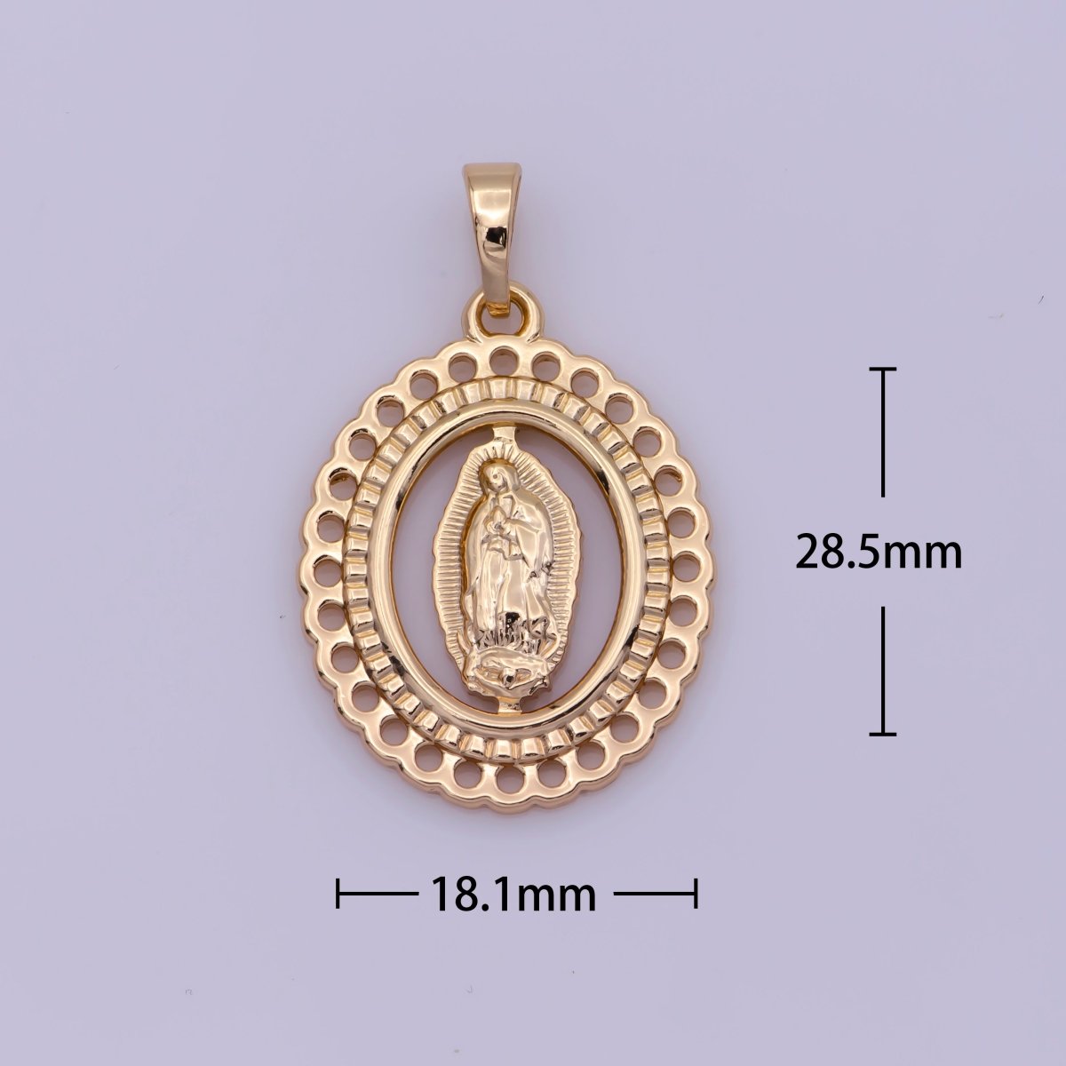 Gold Mother Virgin Mary, Holy, Divine, Heavenly, Pray, Angel, Catholic DIY Necklace PENDANT Charm Bead Bails Findings for Jewelry Making H-470 - DLUXCA