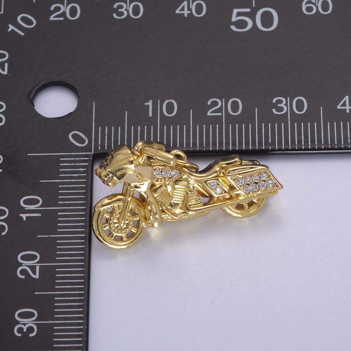 Gold Motorcycle Charm 3D Motorcycle Pendant, Biker Charm, Detailed Motorcycle Pendant N-468 N-625 N-626 - DLUXCA