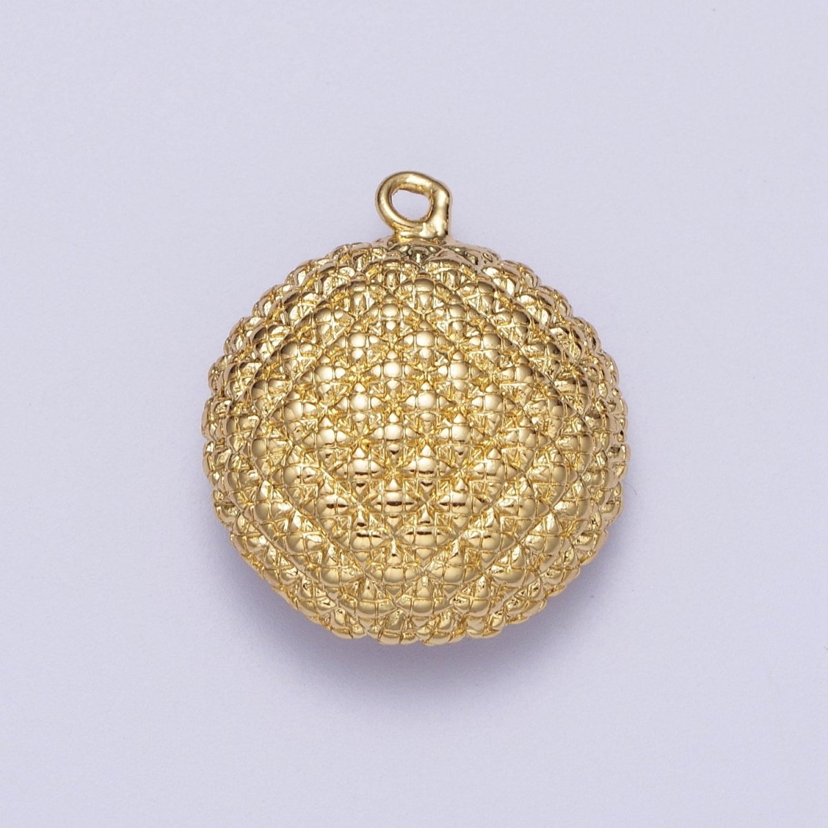 Gold Natural Chip Bead Gemstone Round Charm | C-328 C-330 C-338 C-627 C-632 C-635 C-641 - DLUXCA