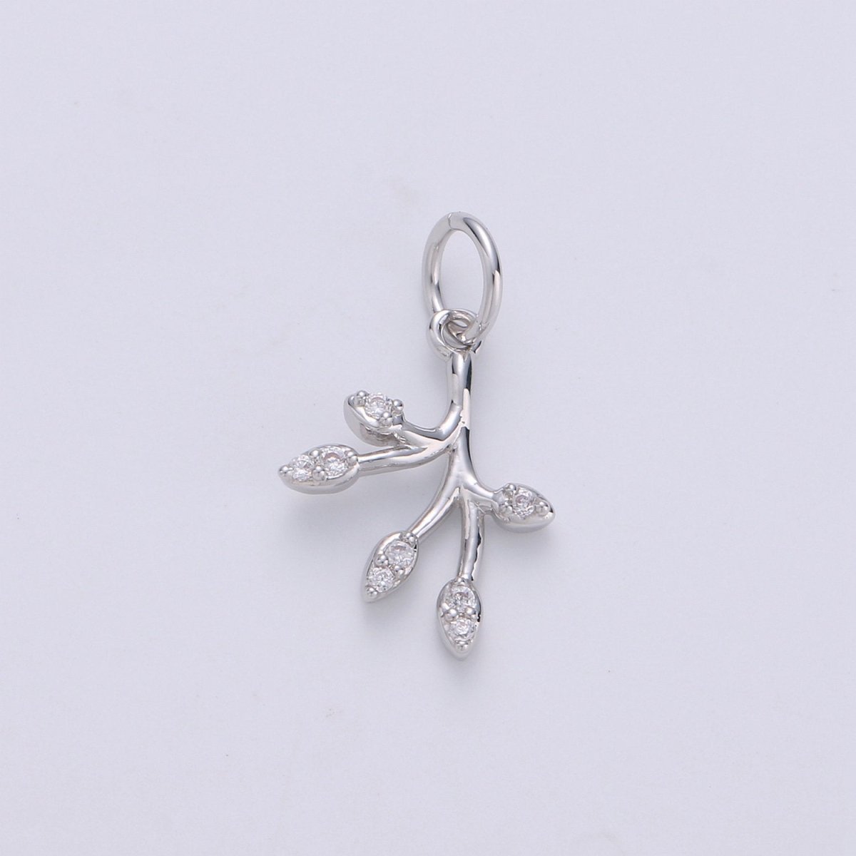 Gold Olive Leaf Charms Pendant,Tree Branch Leaf Charm Fit DIY Earring Necklace Jewelry Accessory DIY Craft Micro Pave Dainty Charm D-549 D-550 - DLUXCA