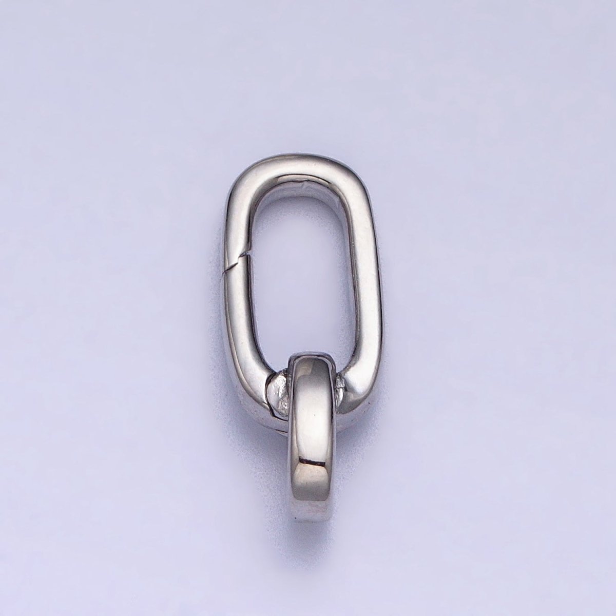 Gold or Silver Push Gate Oval Clasp, Spring gate Clasp, 16x17mm Wholesale Supply for Necklace Jewelry Making Charm Holder Z311 - DLUXCA