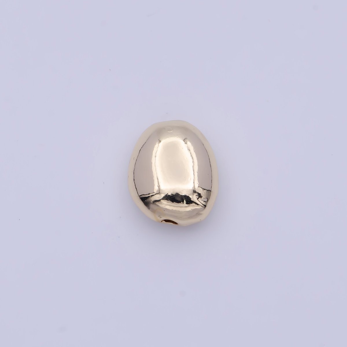 Gold Oval Geometric Spacer Bead Findings For Jewelry Making B-120 - DLUXCA