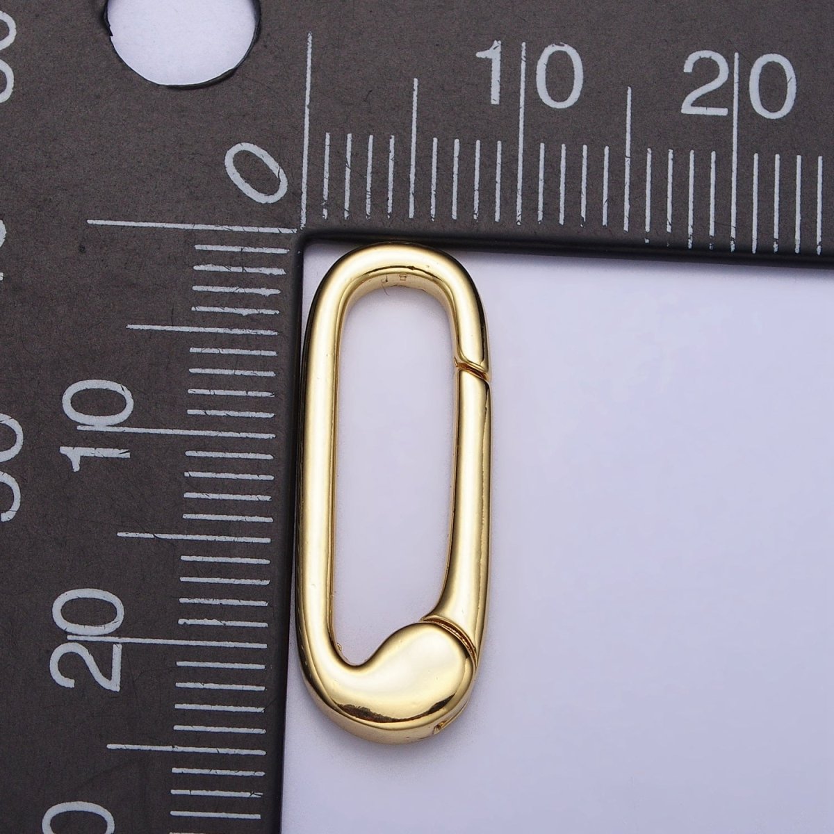 Gold Oval Push Spring Gate Ring Supply Enhancer Clasp for Charm Holder | Z-038 Z-347 - DLUXCA