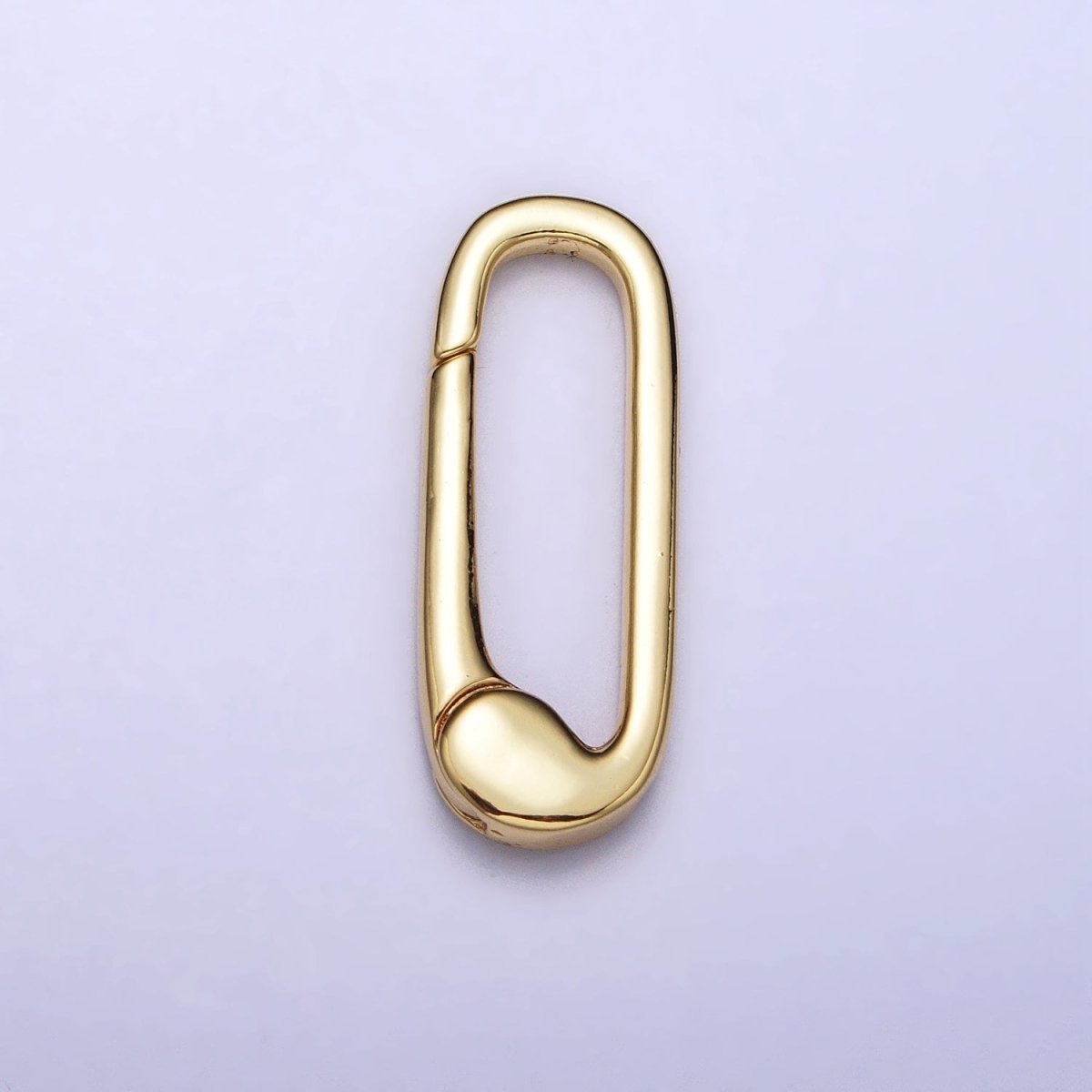 Gold Oval Push Spring Gate Ring Supply Enhancer Clasp for Charm Holder | Z-038 Z-347 - DLUXCA