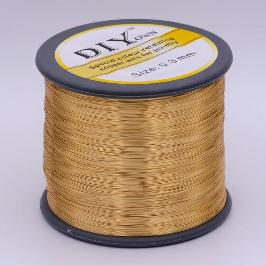 Gold Plated Non Tarnish Beading Wire for Craft Supply Copper Wire Tarnish Resistant Jewelry Making 18, 20, 21, 22, 24, 26, 28 gauge 5 meter - DLUXCA