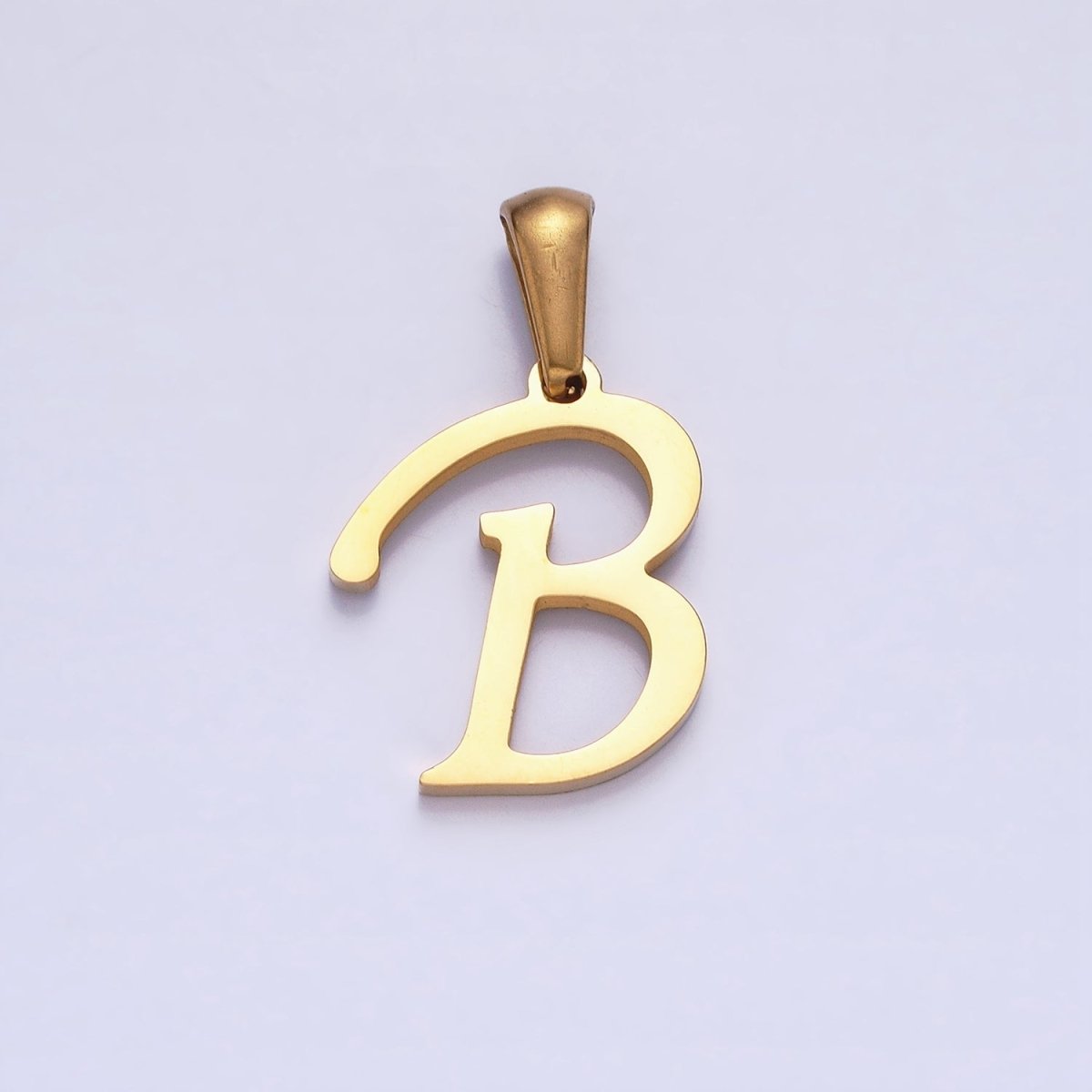 Gold Plated Stainless Steel Letter Charms, initial alphabet pendant DIY jewelry letter charms for personalized jewelry making AD149 - AD174 - DLUXCA