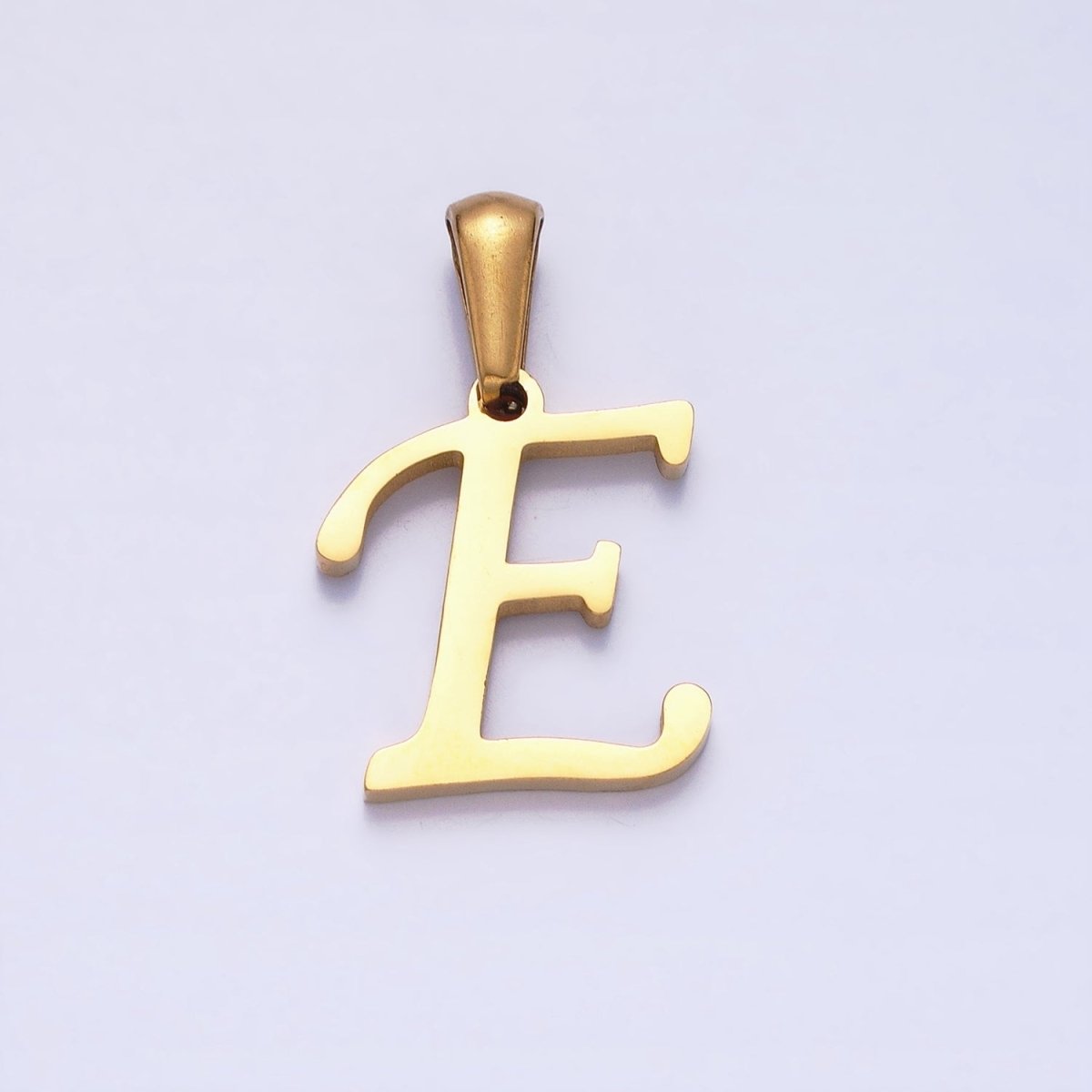 Gold Plated Stainless Steel Letter Charms, initial alphabet pendant DIY jewelry letter charms for personalized jewelry making AD149 - AD174 - DLUXCA