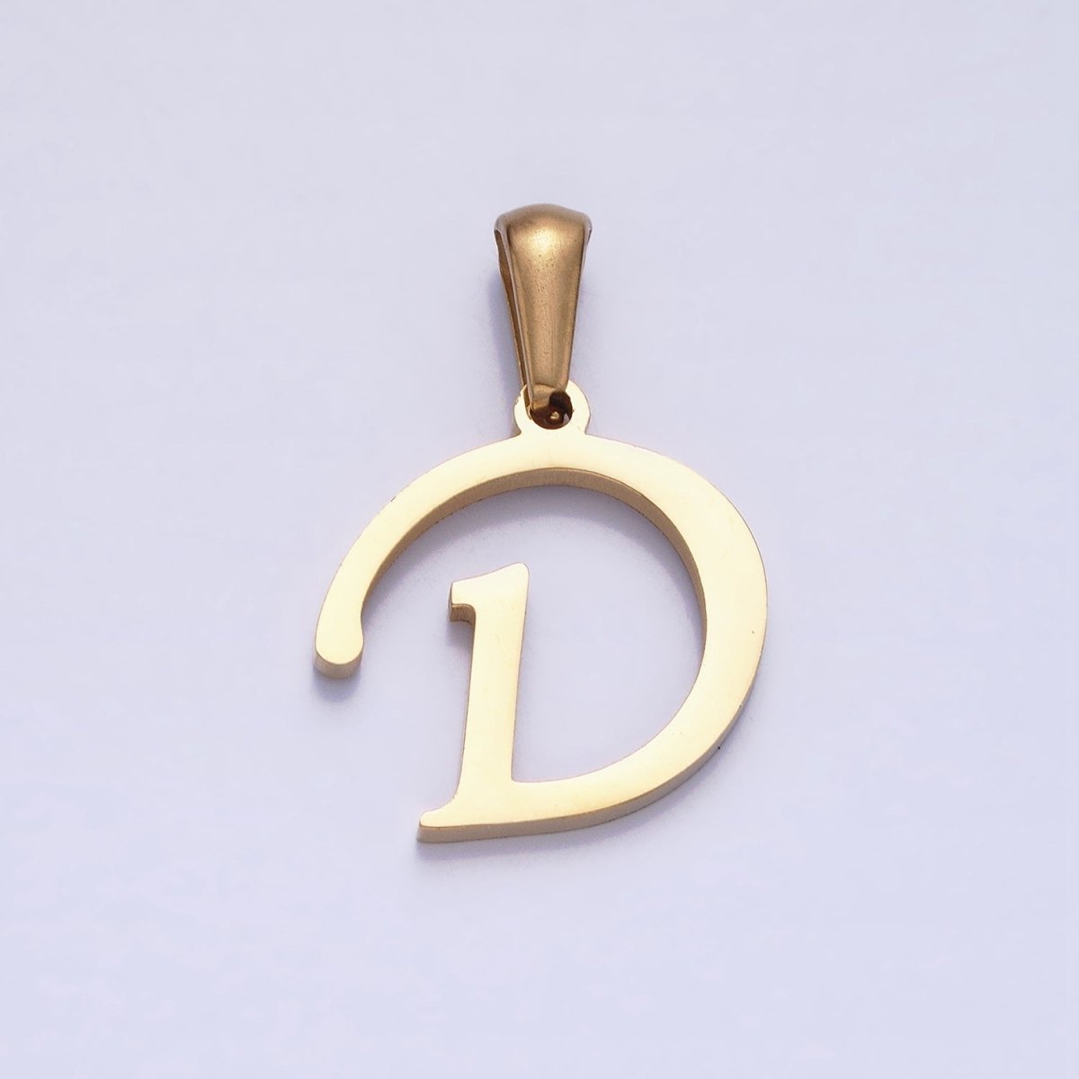 Gold Plated Stainless Steel Letter Charms, initial alphabet pendant DIY jewelry letter charms for personalized jewelry making AD149 - AD174 - DLUXCA