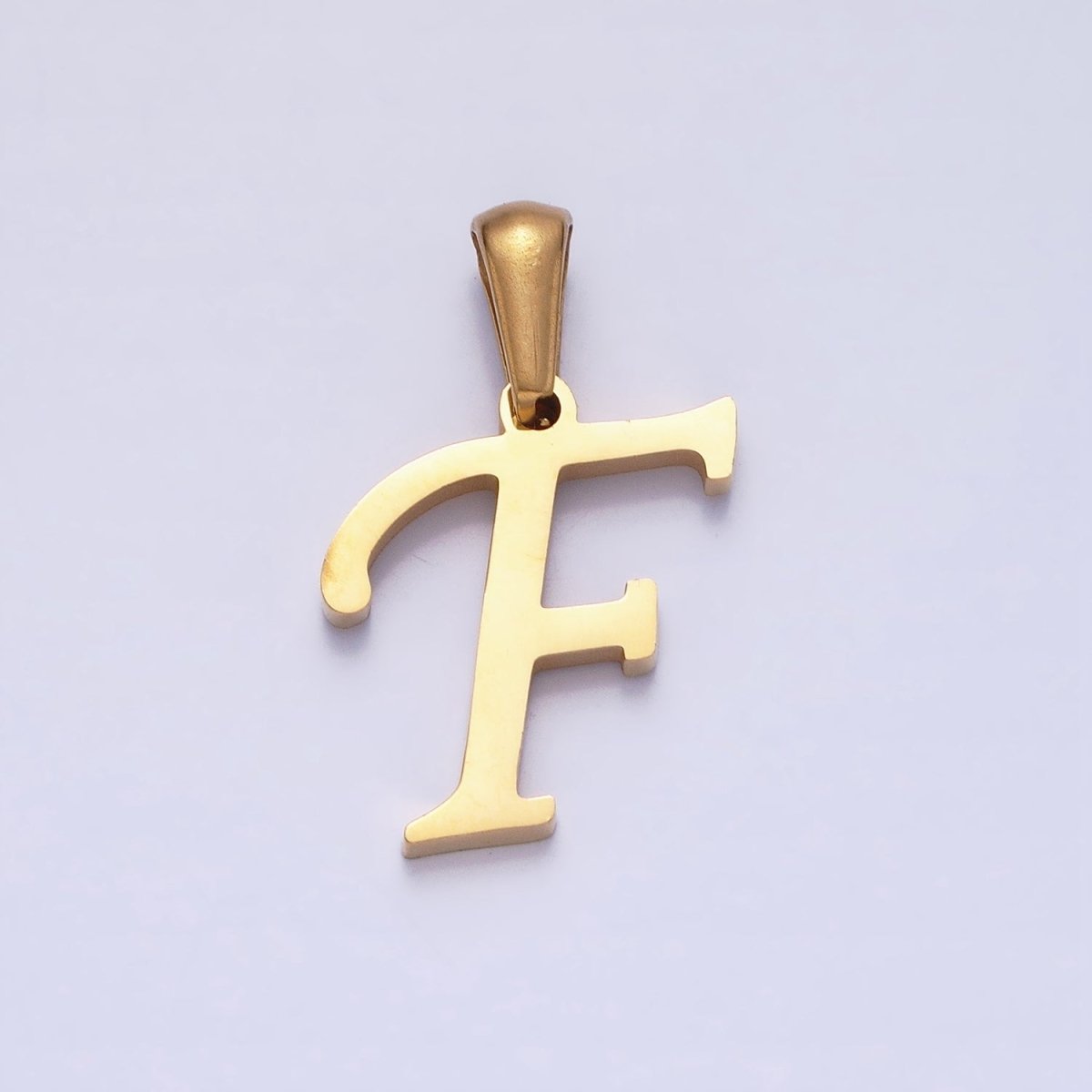 Gold Plated Stainless Steel Letter Charms, initial alphabet pendant DIY jewelry letter charms for personalized jewelry making AD149 - AD174 - DLUXCA