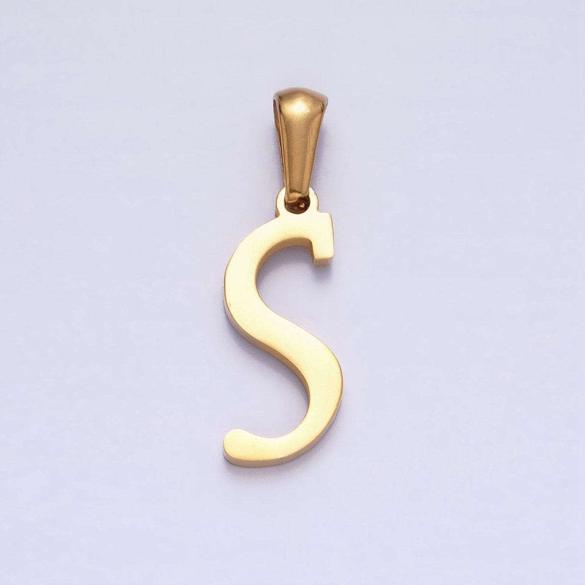 Gold Plated Stainless Steel Letter Charms, initial alphabet pendant DIY jewelry letter charms for personalized jewelry making AD149 - AD174 - DLUXCA