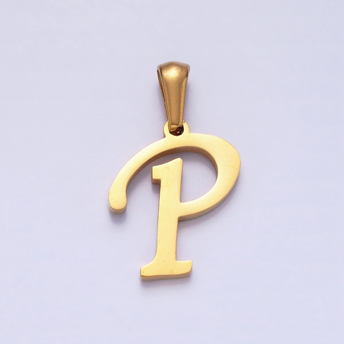 Gold Plated Stainless Steel Letter Charms, initial alphabet pendant DIY jewelry letter charms for personalized jewelry making AD149 - AD174 - DLUXCA