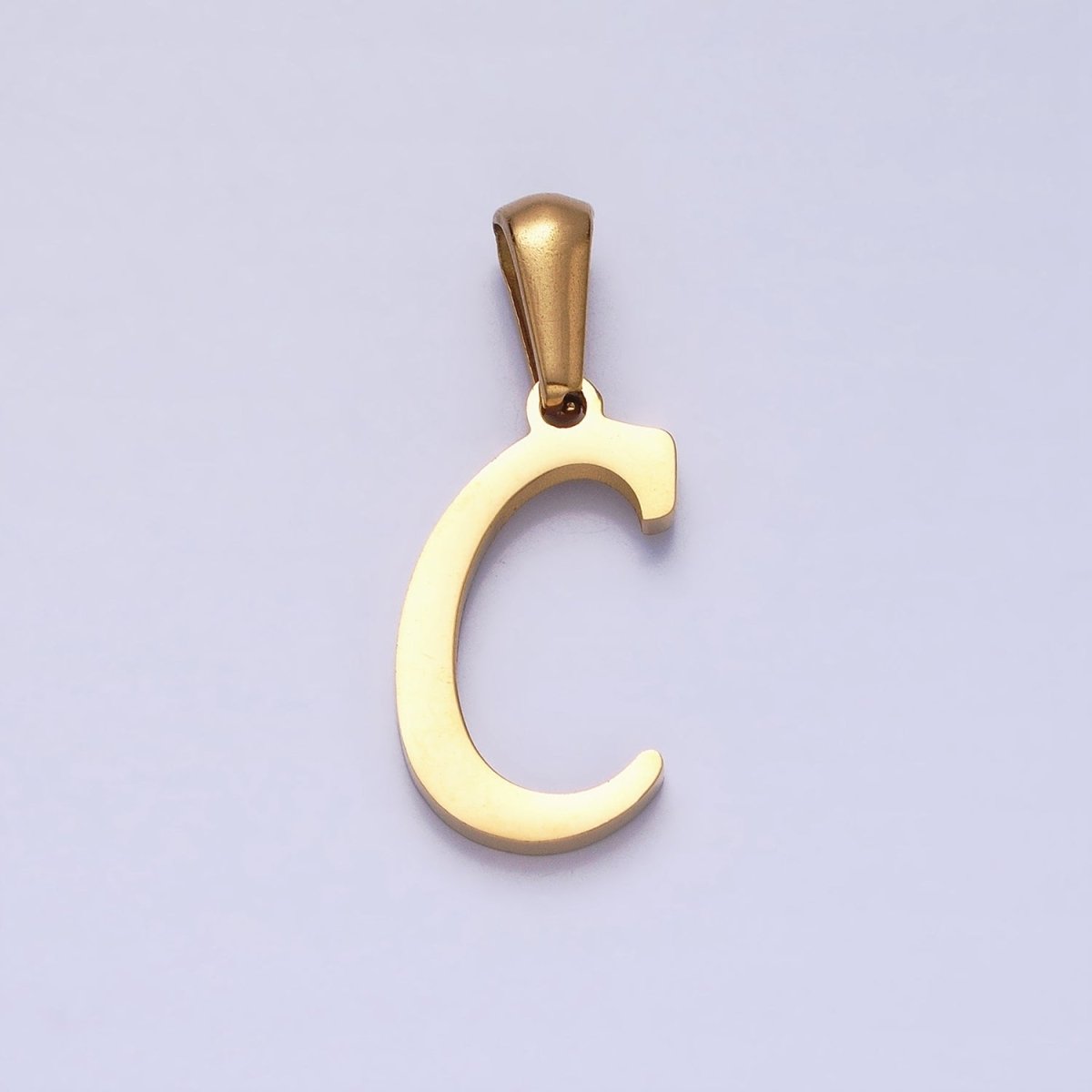 Gold Plated Stainless Steel Letter Charms, initial alphabet pendant DIY jewelry letter charms for personalized jewelry making AD149 - AD174 - DLUXCA