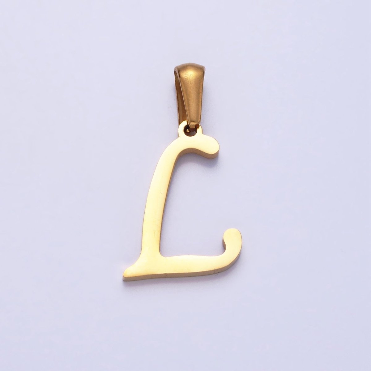 Gold Plated Stainless Steel Letter Charms, initial alphabet pendant DIY jewelry letter charms for personalized jewelry making AD149 - AD174 - DLUXCA