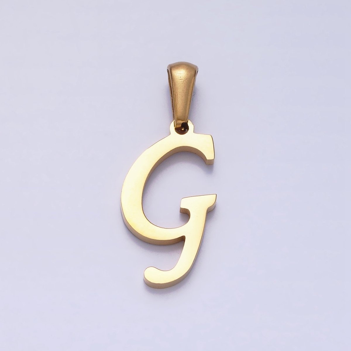 Gold Plated Stainless Steel Letter Charms, initial alphabet pendant DIY jewelry letter charms for personalized jewelry making AD149 - AD174 - DLUXCA