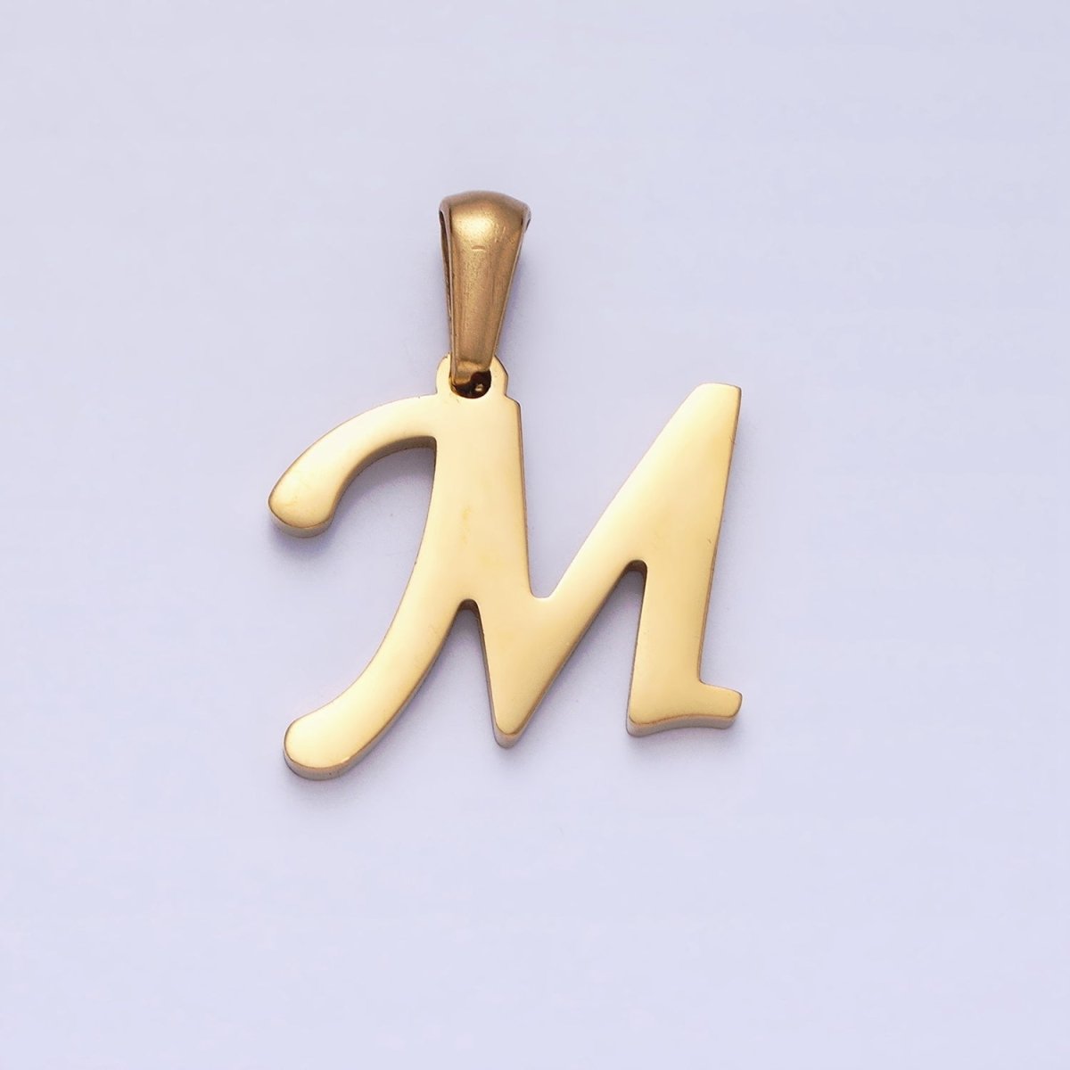 Gold Plated Stainless Steel Letter Charms, initial alphabet pendant DIY jewelry letter charms for personalized jewelry making AD149 - AD174 - DLUXCA