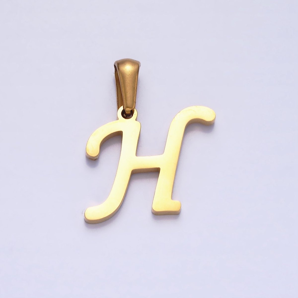 Gold Plated Stainless Steel Letter Charms, initial alphabet pendant DIY jewelry letter charms for personalized jewelry making AD149 - AD174 - DLUXCA