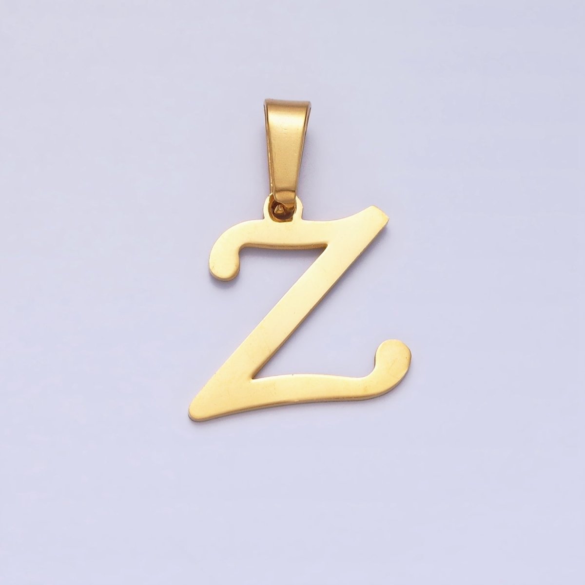 Gold Plated Stainless Steel Letter Charms, initial alphabet pendant DIY jewelry letter charms for personalized jewelry making AD149 - AD174 - DLUXCA