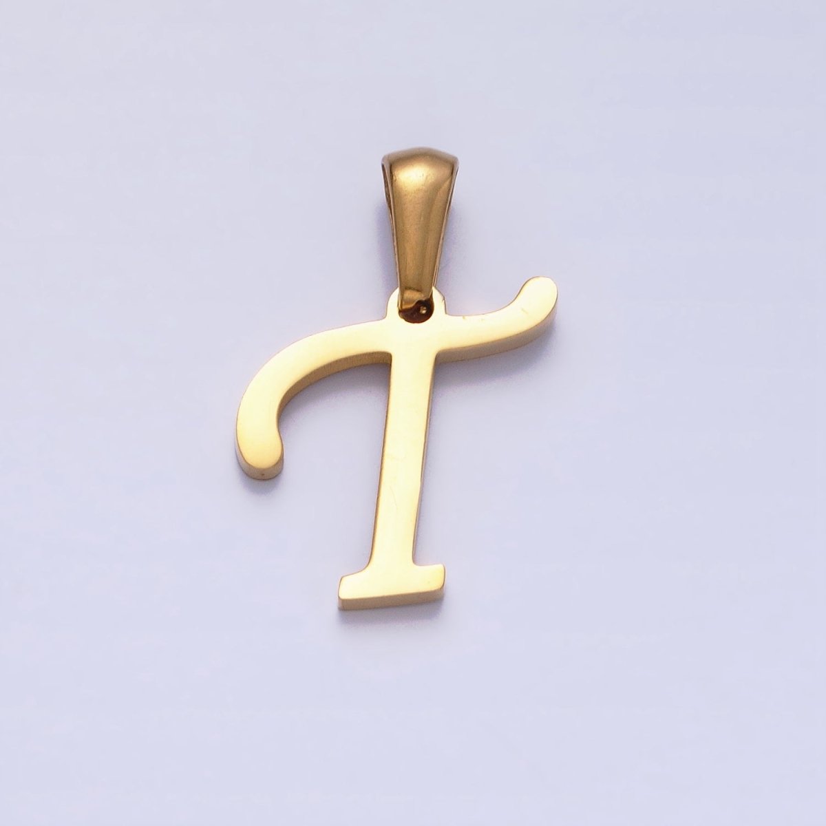 Gold Plated Stainless Steel Letter Charms, initial alphabet pendant DIY jewelry letter charms for personalized jewelry making AD149 - AD174 - DLUXCA