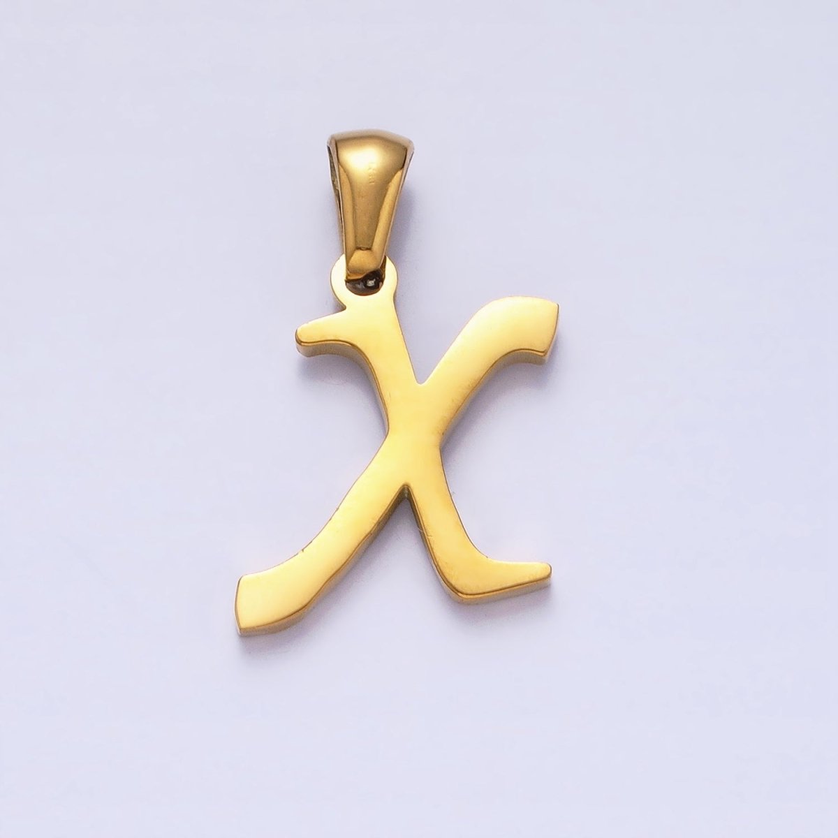 Gold Plated Stainless Steel Letter Charms, initial alphabet pendant DIY jewelry letter charms for personalized jewelry making AD149 - AD174 - DLUXCA