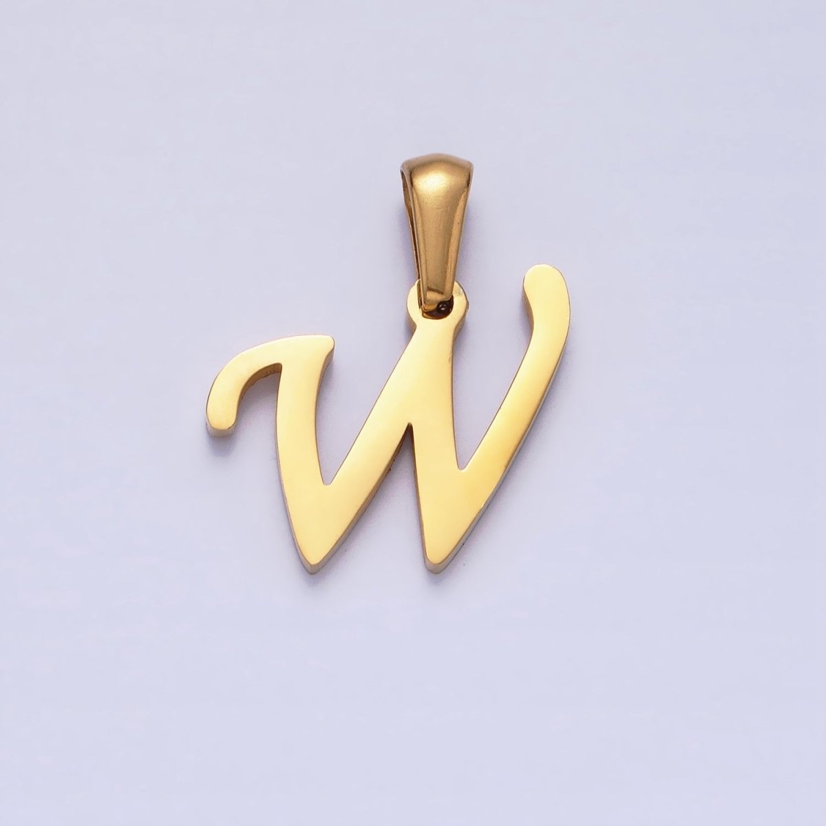 Gold Plated Stainless Steel Letter Charms, initial alphabet pendant DIY jewelry letter charms for personalized jewelry making AD149 - AD174 - DLUXCA