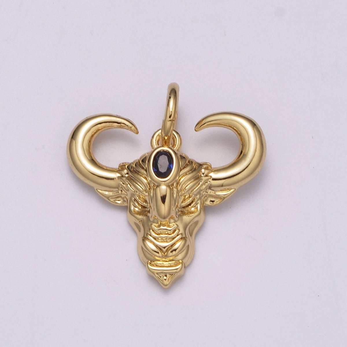 Gold Ram Head Pendant, Ram Men Pendant, Silver Ram Pendant, Aries Silver Pendant Animal Men Charm Necklace M-868 M-869 - DLUXCA