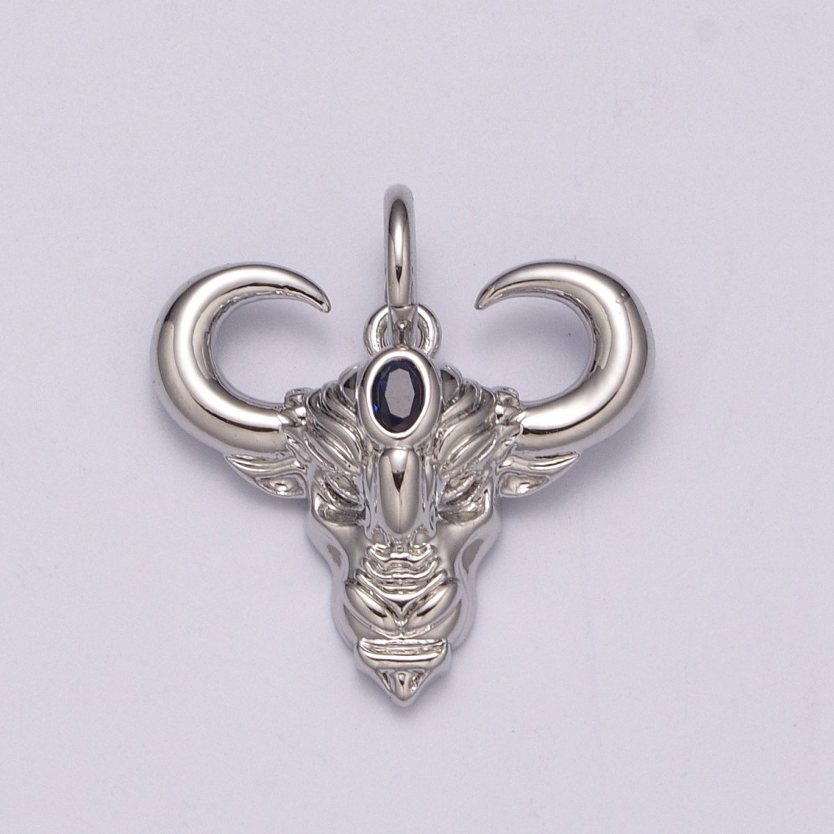 Gold Ram Head Pendant, Ram Men Pendant, Silver Ram Pendant, Aries Silver Pendant Animal Men Charm Necklace M-868 M-869 - DLUXCA