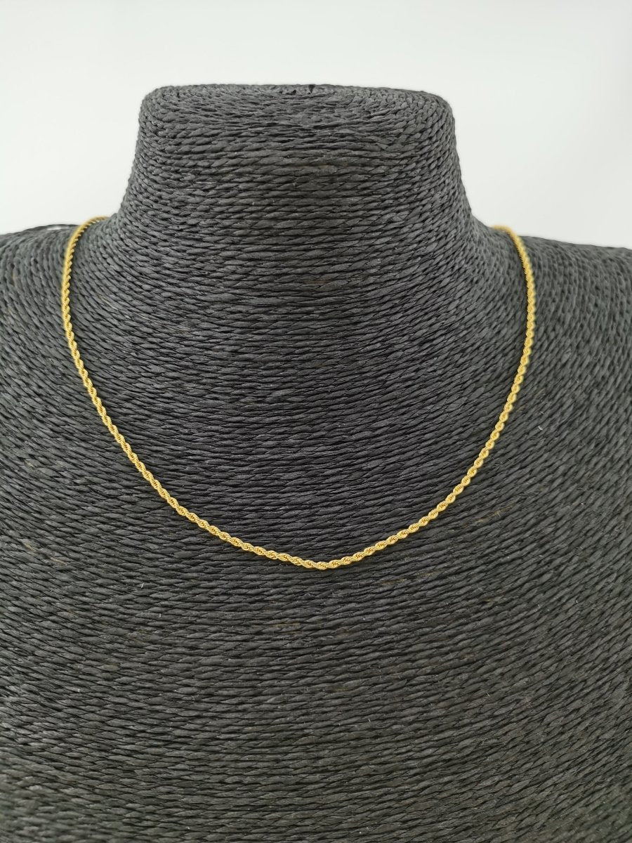 Gold Rope Necklace 23.5 inches | CN-0405 Clearance Pricing - DLUXCA