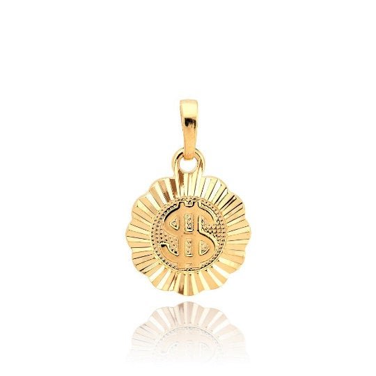 Gold, Rose Gold, Silver Dollar Sign, Rich, Money, Wealth, Currency Sign, Flower, Luck, DIY Necklace Pendant Charm Bead Bails Findings for Jewelry Making I-512 H-476 - DLUXCA