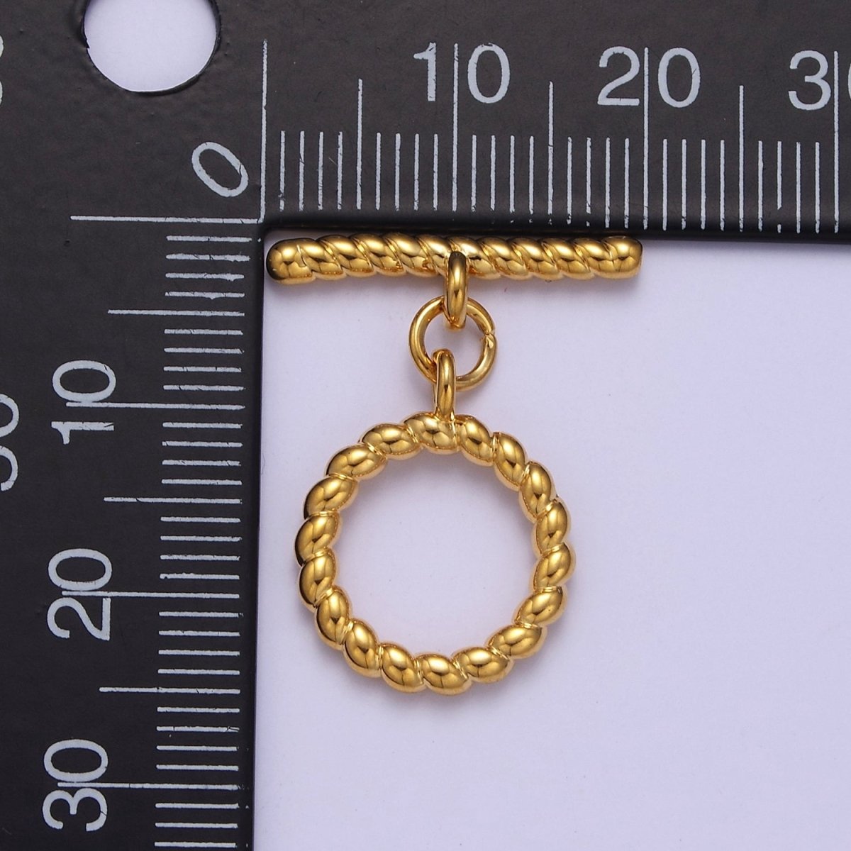 Gold Round Toggle Clasp, Bracelet Necklace Jewelry Clasps, 24K Gold Filled OT Clasp L-713 L-714 L-823 - DLUXCA