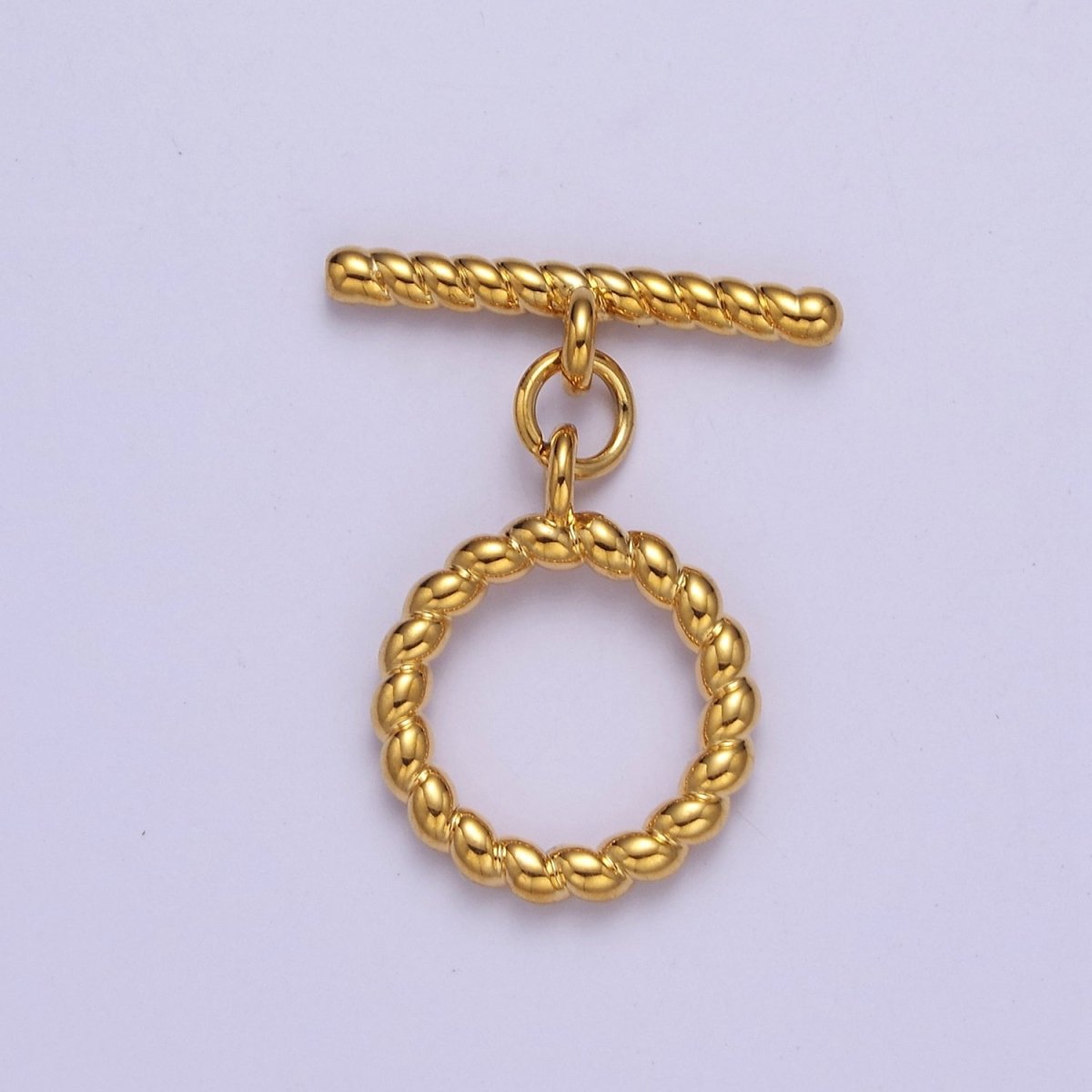 Gold Round Toggle Clasp, Bracelet Necklace Jewelry Clasps, 24K Gold Filled OT Clasp L-713 L-714 L-823 - DLUXCA