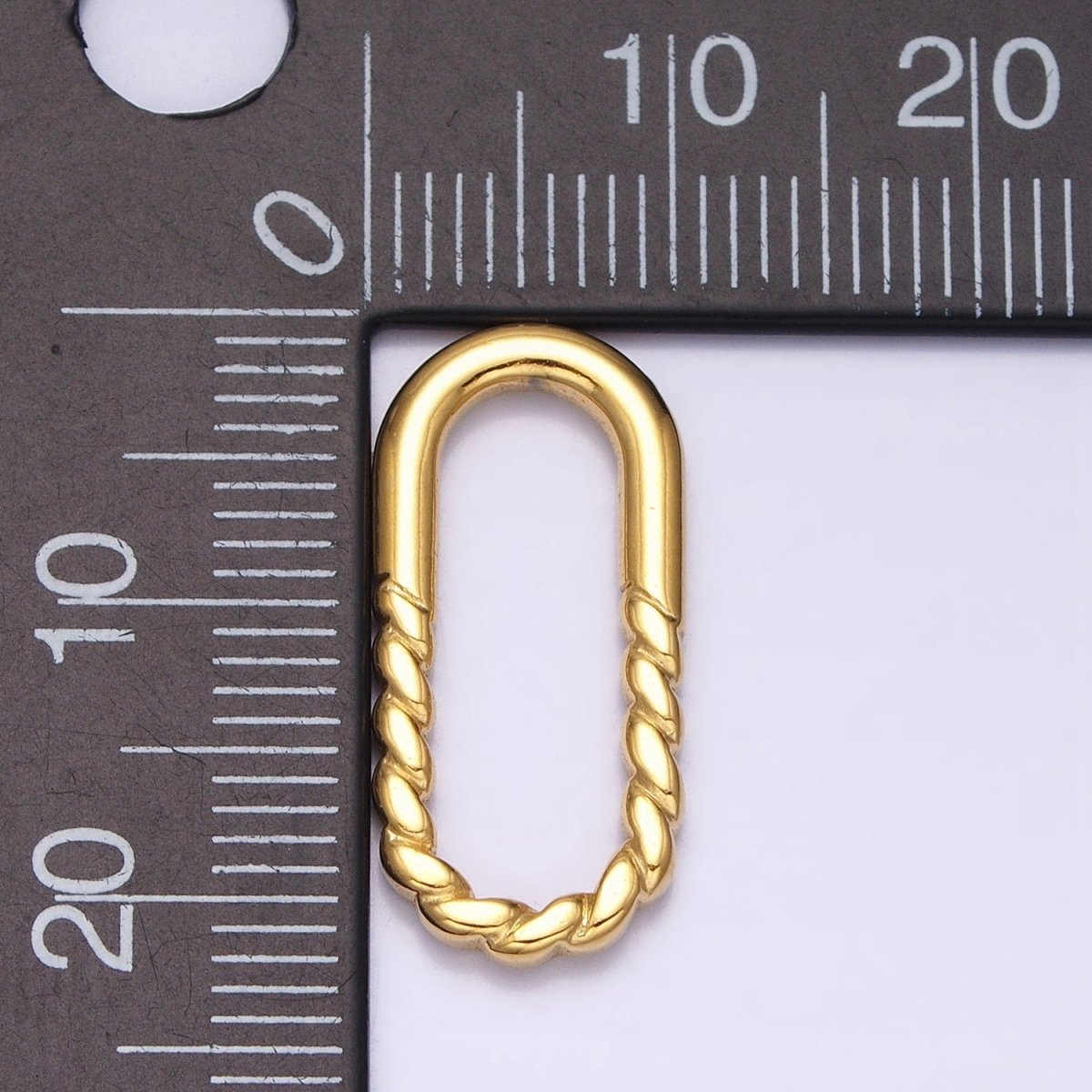 Gold, Silver 21mm Half Twisted Oblong Link Supply | Z-290 Z-291 - DLUXCA