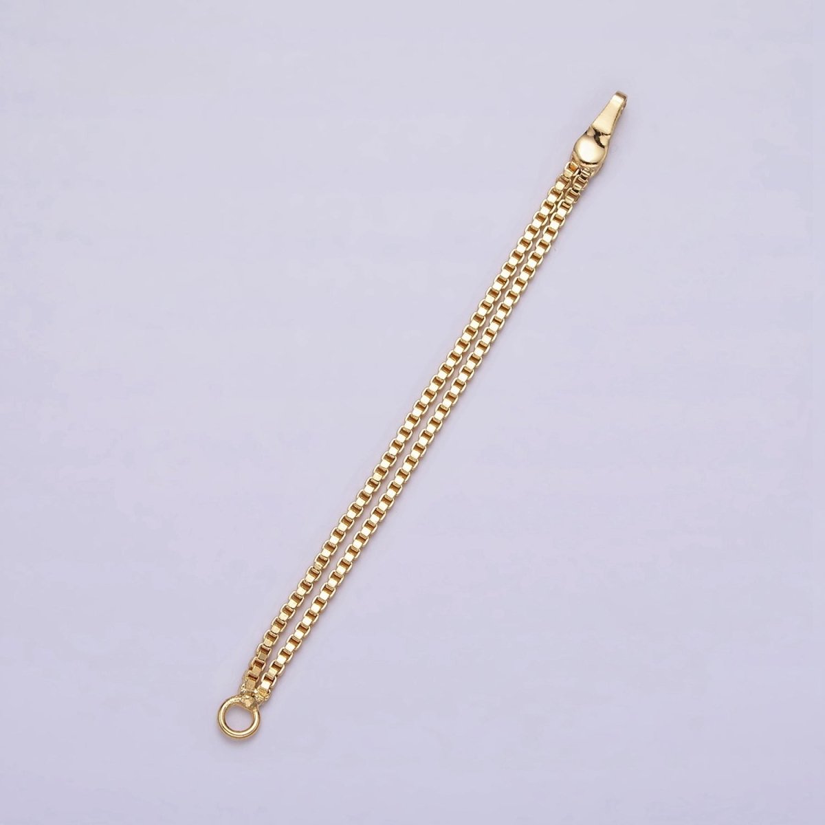 Gold, Silver 5mm Double Box Chain Open Loop Linear Earring Drop Jewelry Making Supply | Z-933 Z-934 - DLUXCA