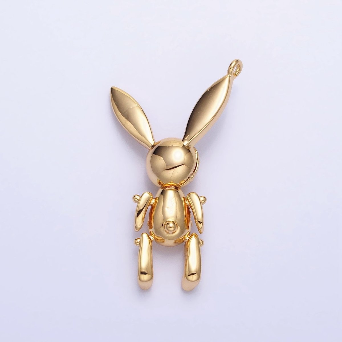 Gold, Silver Line-Textured Pose Bunny Rabbit Add-On Charm | AC937 AC938 - DLUXCA