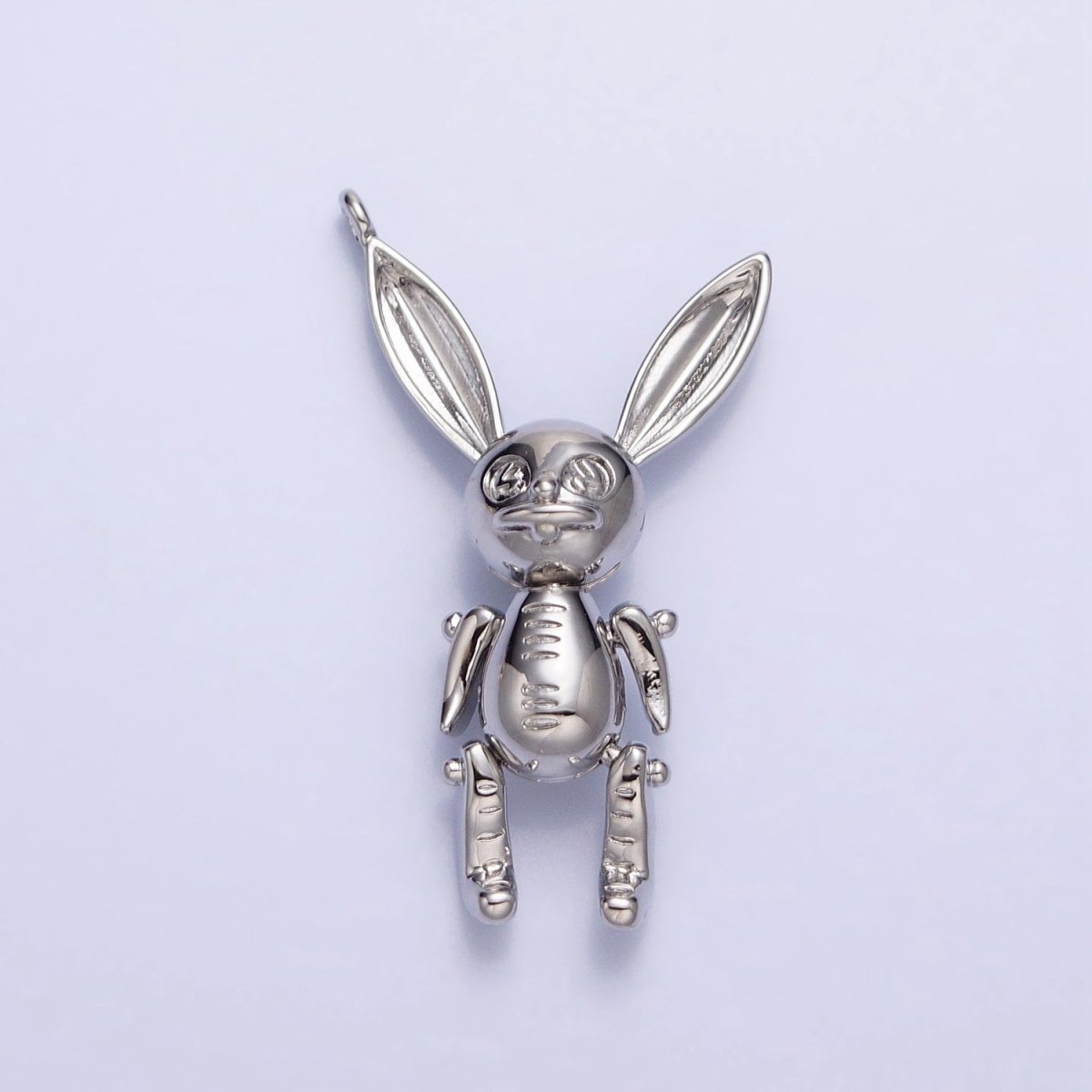 Gold, Silver Line-Textured Pose Bunny Rabbit Add-On Charm | AC937 AC938 - DLUXCA